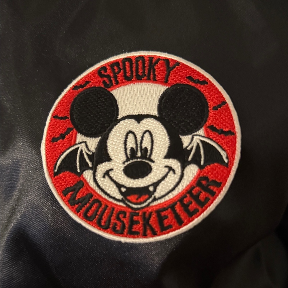 Mickey Mouse Spooky Mousketeer Custom Made Satin Bomber Jacket - Picture 2 of 4